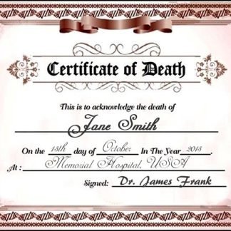 Buy Authentic Death Certificates